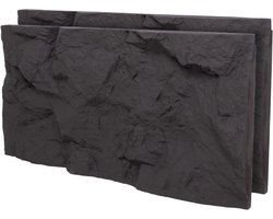 Decoratieve Wandpanelen - 3D Steenlook Panel - Muur Decoratie - Waterdicht PU Kunststof - 120x60cm Set 2 - Antracietgrijs