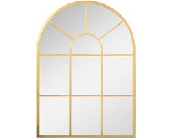 Decoratieve Wandspiegel – Ronde Spiegel met Metalen Frame, Modern Design voor Woonkamer, Slaapkamer & Hal, Ideaal als Cadeau