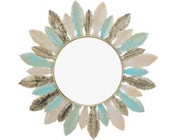 Decoratieve Wandspiegel van 16 inch, Boho Stijl Met Veerontwerp voor Hal, Slaapkamer en Woonkamer Decoratie