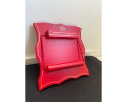 Decoratieve WC Rolhouder Wand Rode Houten Toiletrolhouder met Bloemmotief