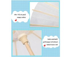 Decoratieve Witte Papieren Parasol 6 Stuks - DIY Schilderen, Chinese Stijl, Bruiloft en Feest Decoratie - 30cm
