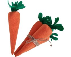 Decoratieve Wortel - Paasdecoratie Kunstwortel - Paassfeer Creëren - Realistisch Uiterlijk - 19x4.5CM - Oranje