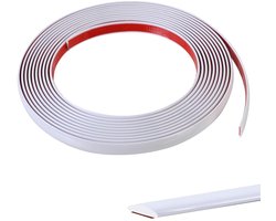 Decoratieve Zelfklevende Muurafwerking voor Tegels en Spiegels - PVC Strip voor Wanddecoratie, 5 m, 13 mm, Wit