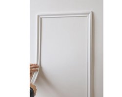 Decoratieve Zelfklevende Wandafwerking - Wit - TPE - 300*3.2cm - Zelfklevende Wandstrips - Zelfklevende Decoratielijst - Voor Kastdeuren En Fotolijsten - Flexibele Plakplint - DIY 3D Plafondafwerking