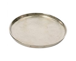 Decoris decoratiebord aluminium rond 43x2cm zilver