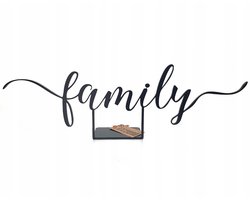 Decorizzly Metaldecoratie "Family" Zwart Woonkamer Salon
