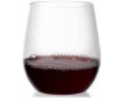 Decorline -24 Luxe Transparant Stemloze Wijnglazen 340ml van premium kunststof voor Bruiloften,Kerst, Feesten & Party-herbruikbaar en stabiel.