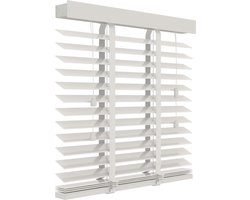 Decosol Houten Jaloezie - 50 mm - Wit - 160x180cm