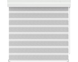 Decosol Roljaloezie - Wit/Grijs - Lichtdoorlatend - 120 x 250 cm