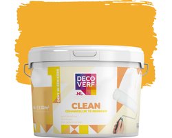 Decoverf clean muurverf okergeel, 4L