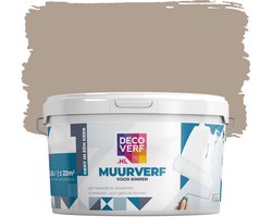 Decoverf muurverf mat kaki bruin, 2.5L