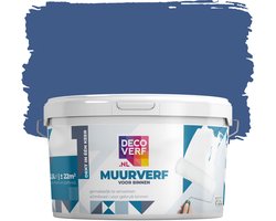 Decoverf muurverf mat koningsblauw, 2.5L