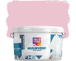 Decoverf muurverf mat marshmallow roze, 2.5L