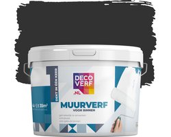 Decoverf muurverf mat nachtzwart, 4L