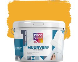 Decoverf muurverf mat okergeel, 4L