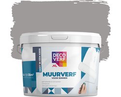 Decoverf muurverf mat olifantengrijs, 4L