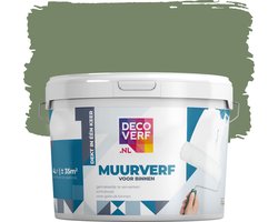 Decoverf muurverf mat olijfgroen, 4L