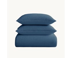 Decoware Dekbed zonder Overtrek - Easy dekbed - Hoesloos Dekbed Wasbaar - Incl. Kussensloop - All Season - Mousseline Petrol - 140x200