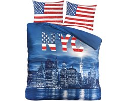 Decoware Dekbedovertrek New York - Dekbedovertrekset - Microvezel Dekbed Overtrek - Tweepersoons - 200 x 220 cm + 2 Kussenslopen 60x70 - Comfortabel & Ademend