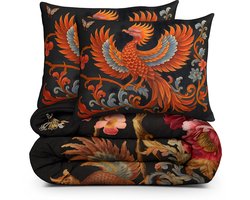 Decoware dekbedovertrek Phoenix Bloom - Microvezel - Eenpersoons - Inclusief kussensloop - 140x220 + 60x70 cm