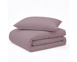 Decoware Peuter Dekbedovertrek Uni 120x150 cm - Roze - Katoen - Voor Peuterbed - Met Kussensloop
