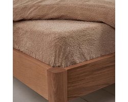 Decoware® Teddy Fleece Hoeslaken - Mink - 180x200 cm - Extra Warm & Zacht - Voor Matrassen tot 30 cm