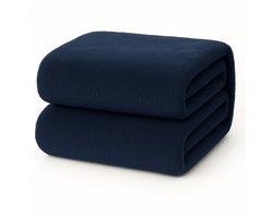 Decoware® Teddy Fleece Hoeslaken - Navy - 140x200 cm - Extra Warm & Zacht - Voor Matrassen tot 30 cm