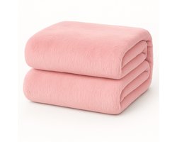 Decoware® Teddy Fleece Hoeslaken - Roze - 200x200 cm - Extra Warm & Zacht - Voor Matrassen tot 30 cm