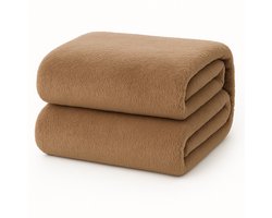 Decoware Teddy Fleece Hoeslaken - Taupe - 200x200 cm - Extra Zacht & Warm - Voor Matrassen tot 30 cm