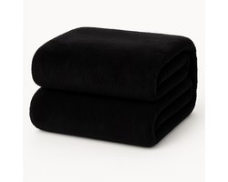 Decoware® Teddy Fleece Hoeslaken - Zwart - 90x200 cm - Extra Warm & Zacht - Voor Matrassen tot 30 cm