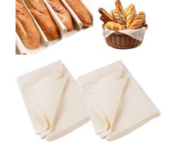 Deegkleed linnen - 2 stuks - 75 × 45 cmDeegdoek - rijsdoek - Broodbakdoek - deegdoek - Deegkleed voor brood - Couche - Deegdoek gemaakt van natuurlijk linnen - Antiaanbakdoek - voor het bereiden van deeg en bakken