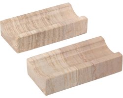 Deegrolhouder van Natuurlijk Marmer - 2 Stuks voor Bakplezier