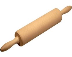 Deegroller hout | Deegrollers |Met handvat / ergonomisch / alle soorten deeg 21 cm lang
