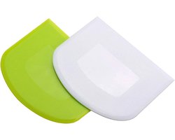 Deegschraper Cutter - Multifunctioneel Keukengereedschap - 2 stuks - Wit - Kunststof