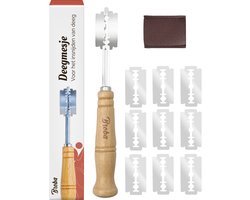 Deegschraper RVS Schraper Deegmesje Lame Mesje voor Zuurdesem Brood Insnijden - Deegsnijder Deegsteker Keuken - Keukenschraper Deegkrabber Brood Mesje