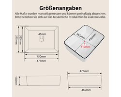 DeerValley 19 "x 15" Badkamer Gootsteen, Vessel Rechthoekige Sinks, Witte Body, Zwarte Trim, Porselein Keramische - ShopVlot