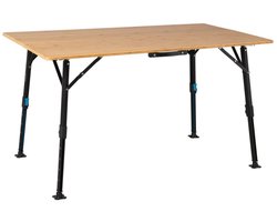 Defa Bamboe Tafel - Campingtafel - Bamboe blad 120x72 cm - Aluminium onderstel - Verstelbare poten