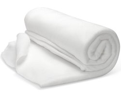 DEGG® - Fleece Plaid - Deken voor Noodpakket - Vakantie deken voor in de auto - Fleece Deken - 130x160 cm - Lichtgewicht - Dekentje - Fijn en Dun - Voor meubels - Voor Dieren en Kinderen - Wit