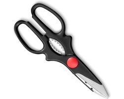 Déglon Multifunctionele Keukenschaar Zwart met Rood - Essentieel Keukengereedschap