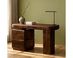 DÉJA Living Bureau Noria - Donkerbruin Hout - 140x45x75cm