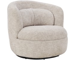 DÉJA Living Draaifauteuil Lilou - Greige Stof - Zithoogte 40cm