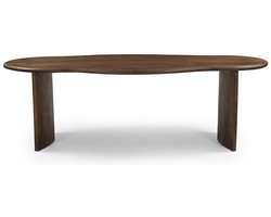DÉJA Living Eettafel Tornio - Organisch Donkerbruin Hout - 240x110x76cm
