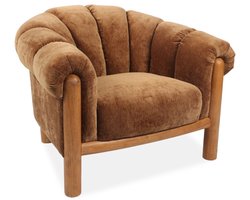 DÉJA Living Fauteuil Odda - Bruin Stof - 101x100x80cm