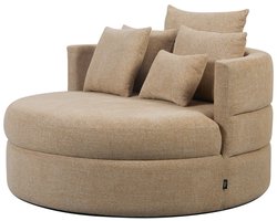 DÉJA Living Loveseat Miles - Taupe Stof - Ø124x84cm