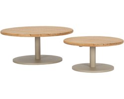 DÉJA Living Salontafel Como - Naturel/Taupe - Set Van 2
