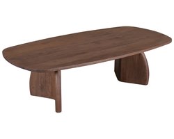 DÉJA Living Salontafel Majada - Deens Ovaal - Walnootkleur - 120x60 cm - Mangohout