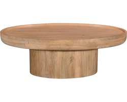 DÉJA Living Salontafel Sola Ovaal - Mangohout - Naturel - 120x65x39cm