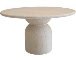 DÉJA Living Tuintafel Djurö - Travertin - Rond - 130x130x76cm