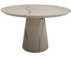 DÉJA Living Tuintafel Flen - Marmerlook - Rond - 120x120x76cm