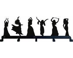 DEKADRON Wall Mounted Coat Rack, Metal Wall Hanger, Belly Dance Metal Coat Rack, Wall Fixing Hanger, Home Decor, Hat Rack, Key Rack, Coat Hooks, Metal Rack, Coat Hook 60x30cm